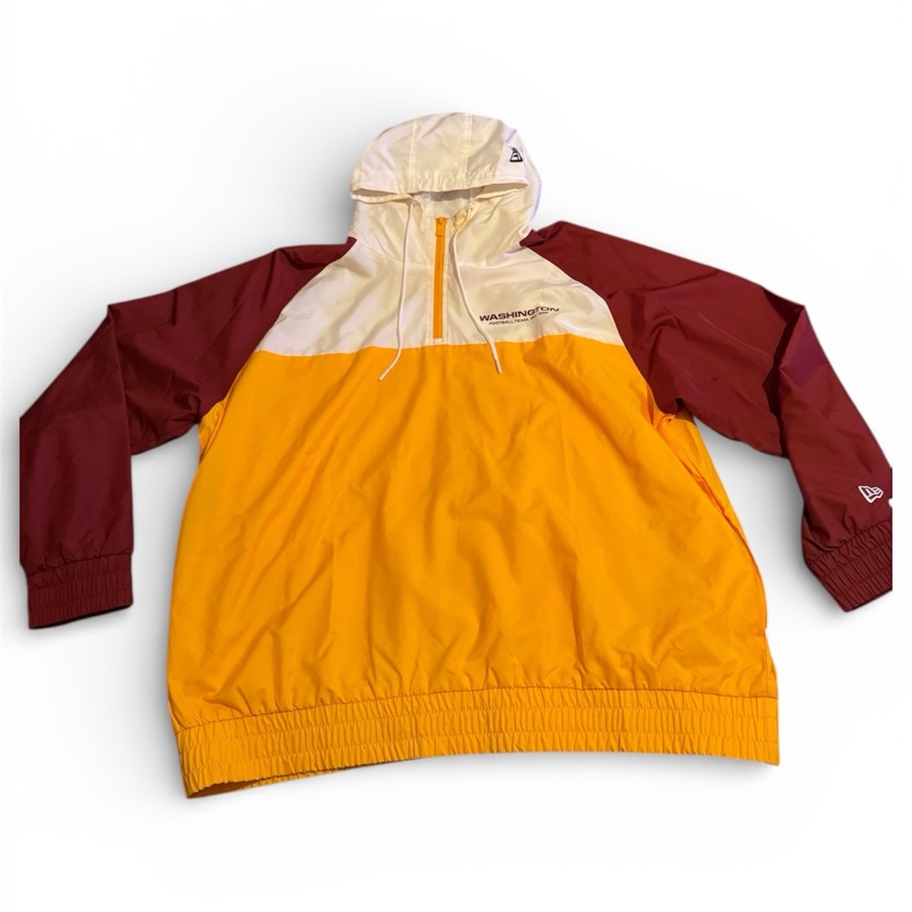 New Era Washington Commanders Burgundy and Gold Windbreaker